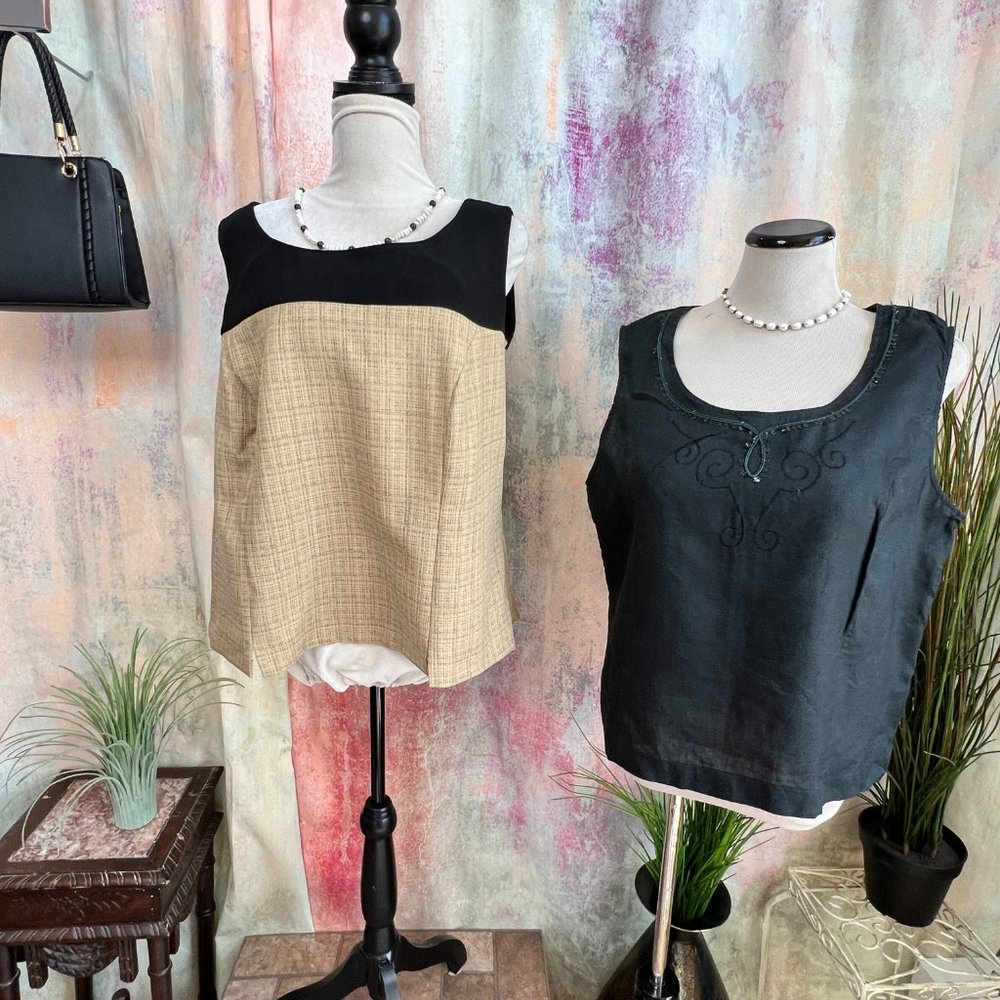 📌Perfection & VTG Jörg Peterson Two Tank Tops with Zipper